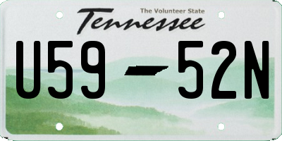 TN license plate U5952N