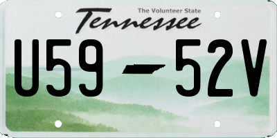 TN license plate U5952V