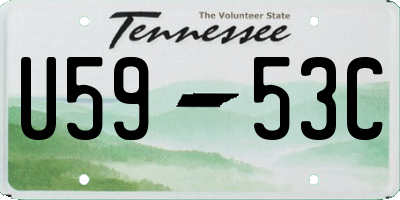TN license plate U5953C