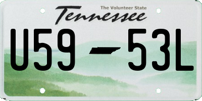 TN license plate U5953L