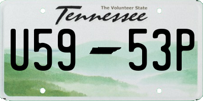 TN license plate U5953P