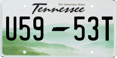 TN license plate U5953T