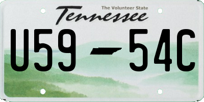 TN license plate U5954C