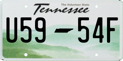 TN license plate U5954F