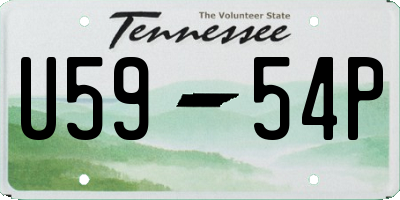 TN license plate U5954P