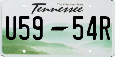 TN license plate U5954R