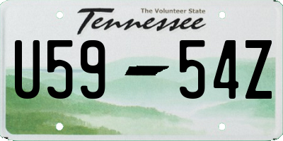 TN license plate U5954Z