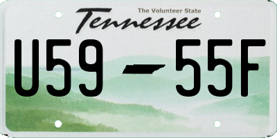 TN license plate U5955F