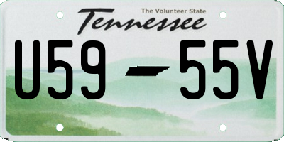 TN license plate U5955V