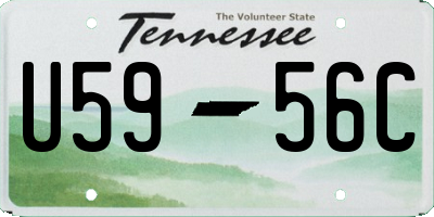 TN license plate U5956C