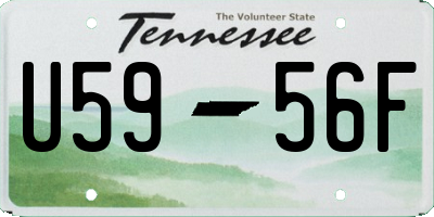 TN license plate U5956F