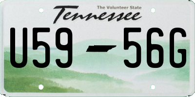 TN license plate U5956G