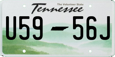 TN license plate U5956J