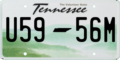 TN license plate U5956M