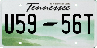 TN license plate U5956T