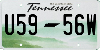 TN license plate U5956W