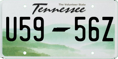 TN license plate U5956Z