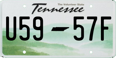 TN license plate U5957F