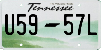 TN license plate U5957L