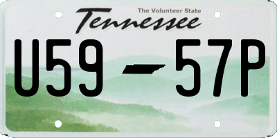 TN license plate U5957P
