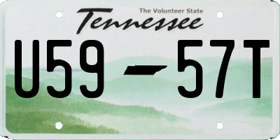 TN license plate U5957T