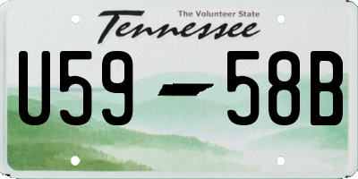 TN license plate U5958B