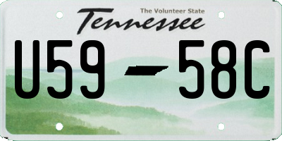 TN license plate U5958C