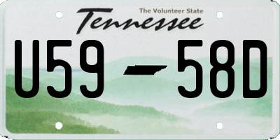 TN license plate U5958D