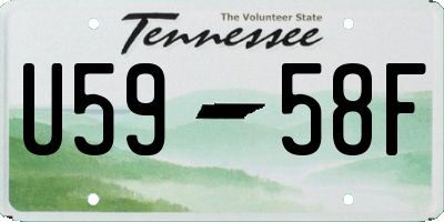 TN license plate U5958F