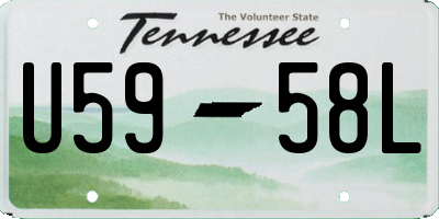 TN license plate U5958L