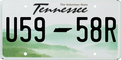 TN license plate U5958R
