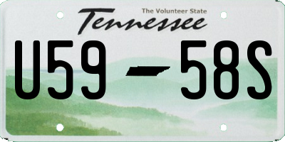 TN license plate U5958S