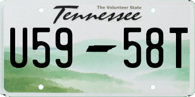 TN license plate U5958T