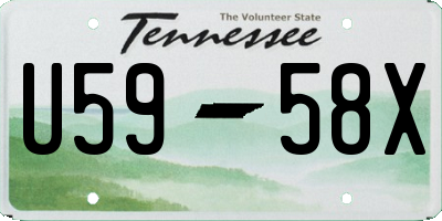 TN license plate U5958X