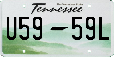 TN license plate U5959L