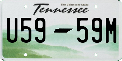 TN license plate U5959M