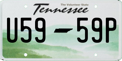 TN license plate U5959P