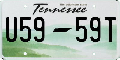 TN license plate U5959T