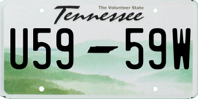 TN license plate U5959W