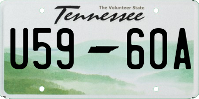 TN license plate U5960A