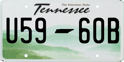 TN license plate U5960B