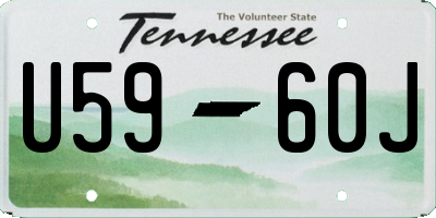 TN license plate U5960J