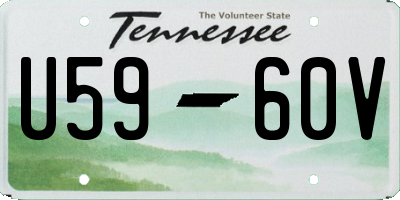 TN license plate U5960V
