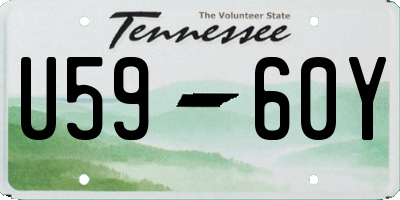 TN license plate U5960Y
