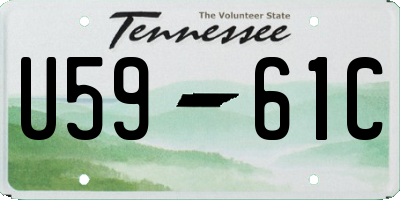 TN license plate U5961C