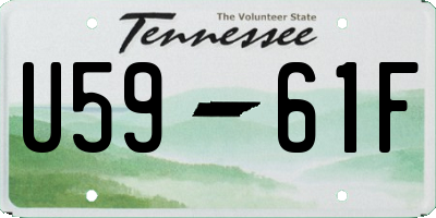 TN license plate U5961F