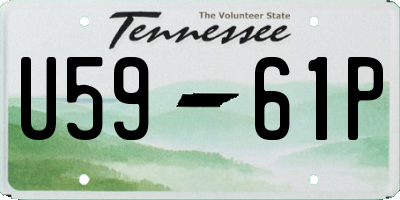 TN license plate U5961P