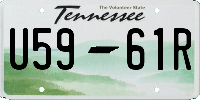 TN license plate U5961R