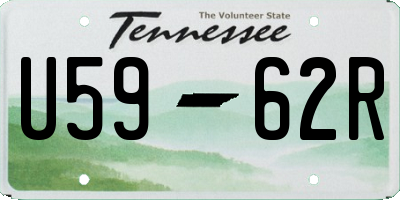 TN license plate U5962R
