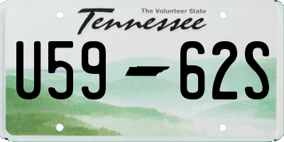 TN license plate U5962S